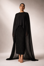 Load image into Gallery viewer, Saga Dress with Cape (40% off- use code SUMMER40 at checkout)
